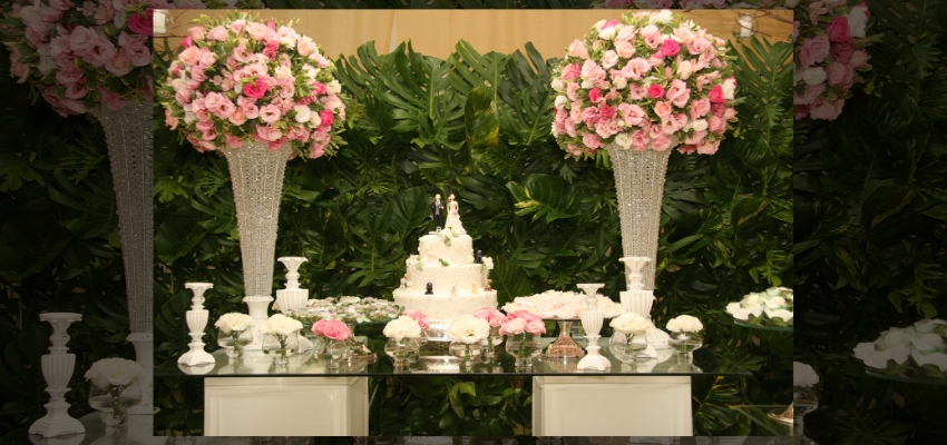 Casamento Luxuoso Rosa e Branco DoisMileDezesseis