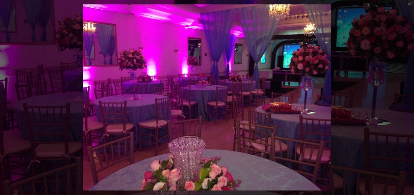 Decoração Glamurosa nos tons de Rosa e Azul Tiffany Buffet Fiorello Higienópolis