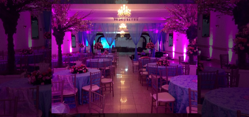 Decoração Glamurosa nos tons de Rosa e Azul Tiffany Buffet Fiorello Higienópolis